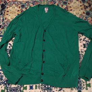 Kelly Green Men’s cardigan sweater